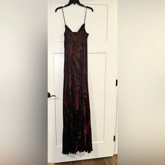 Retrofete GRACIE SILK DRESS Medium Fireworks - Picture 2 of 6